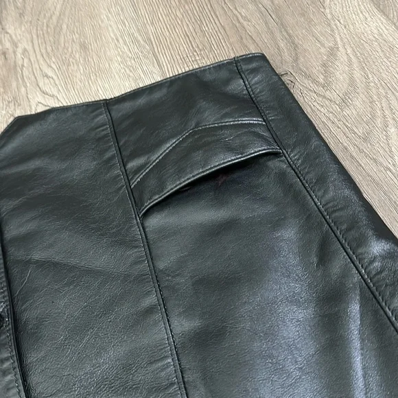 Ruddock Vintage Black Leather Western‎ Cowboy Vest Size 42